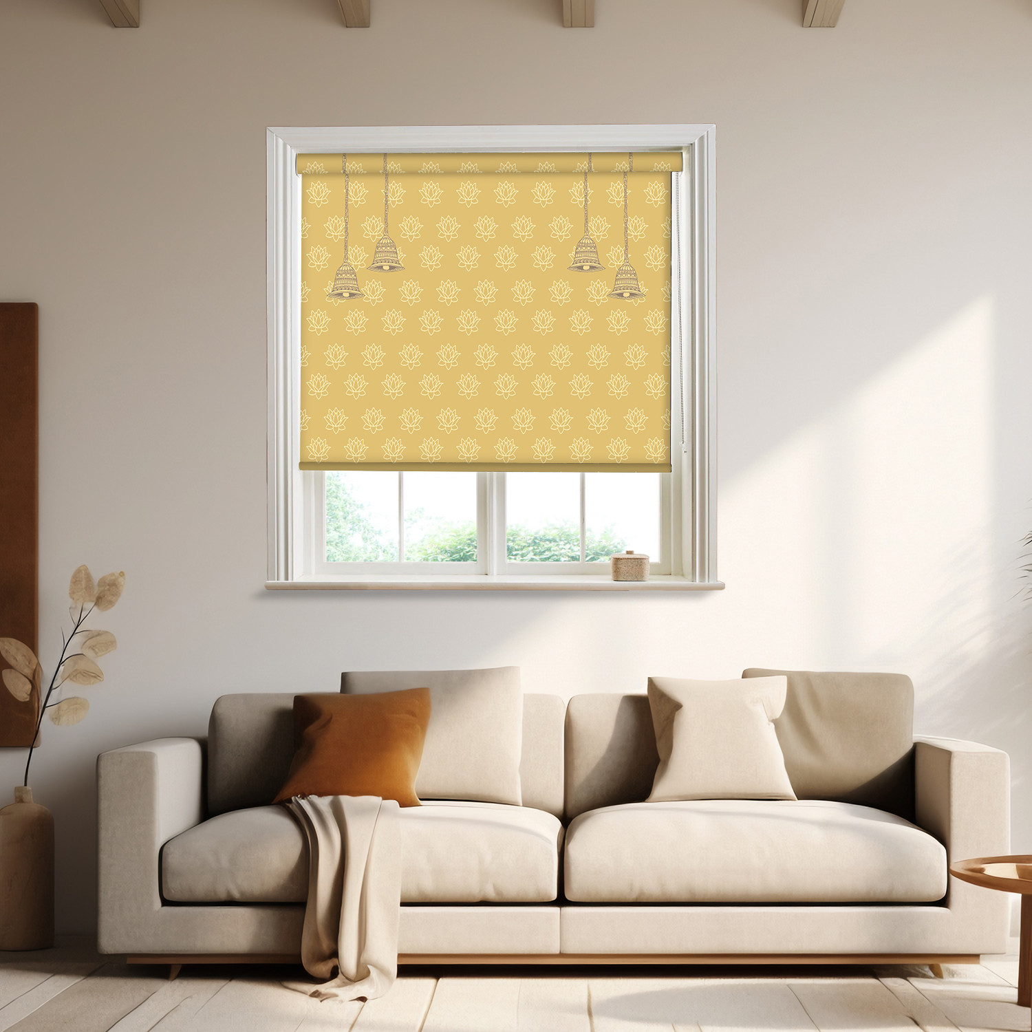 Traditional Bells & Lotus Motif