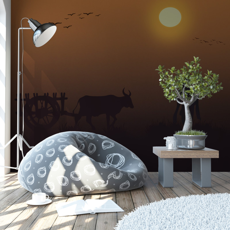 Artistic Bullock Cart &  Krishna