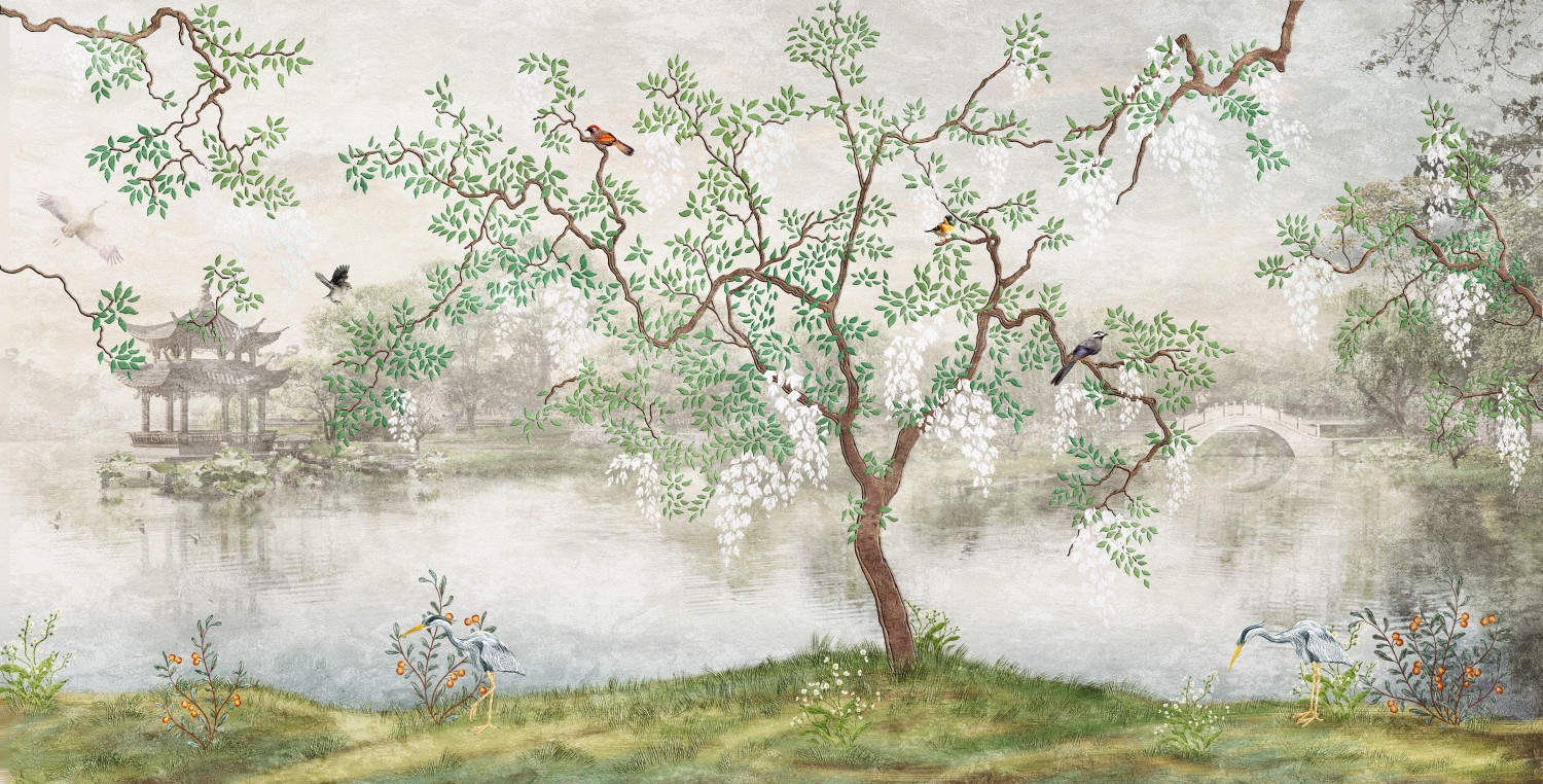 Tranquil Wisteria Garden